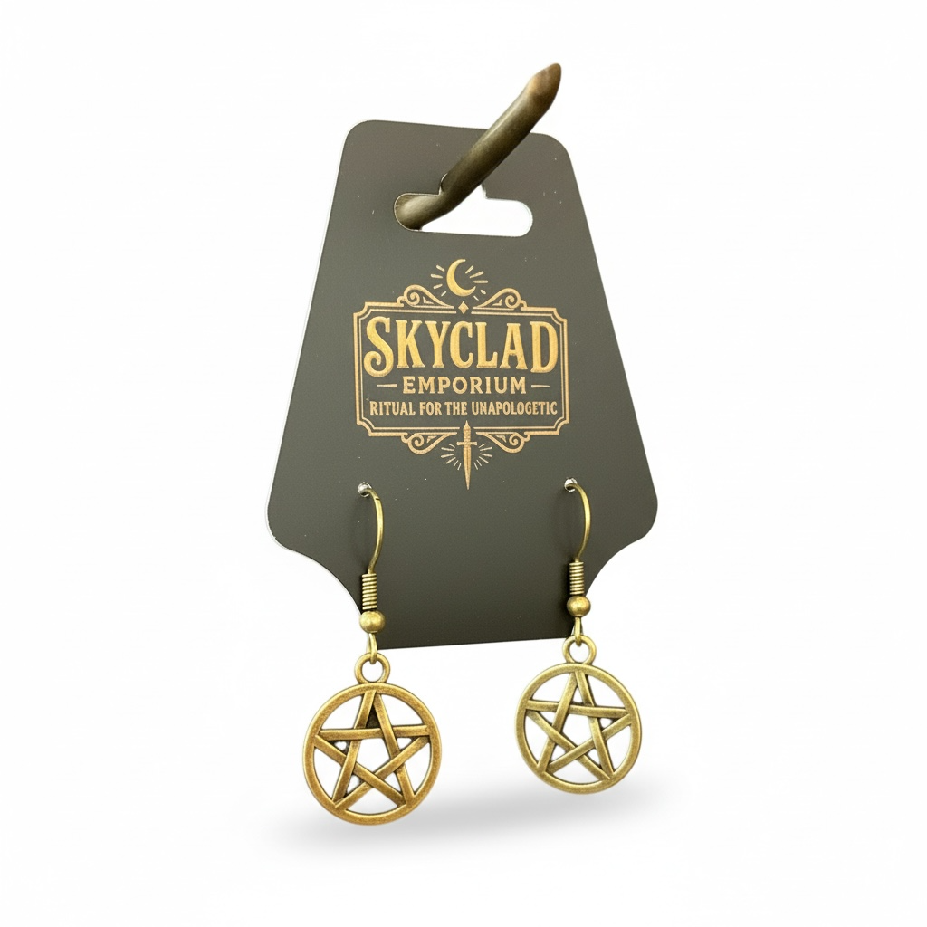 Classic Pentacle Earrings (Silver & Gold variants)