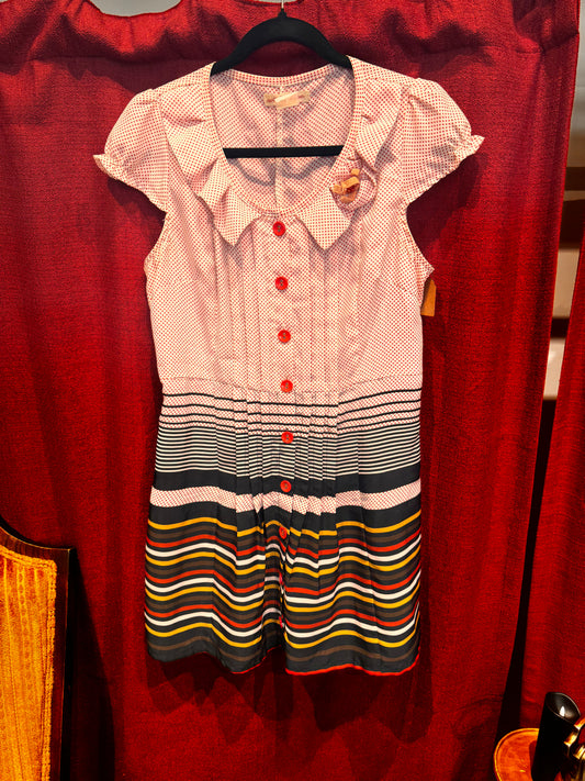 “Reading Tarot at Recess” – 1960s PlaParika Dress (One of a Kind)