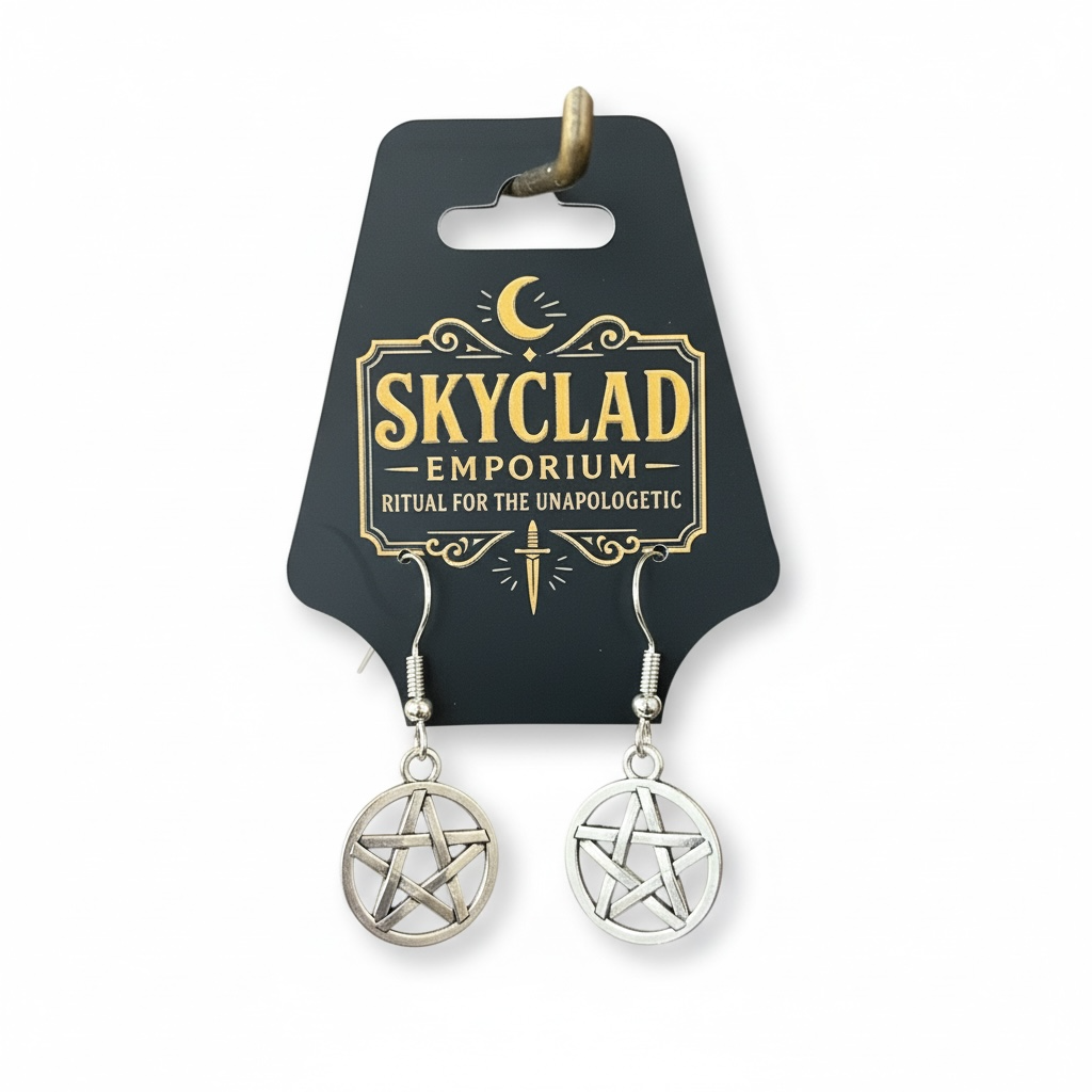 Classic Pentacle Earrings (Silver & Gold variants)