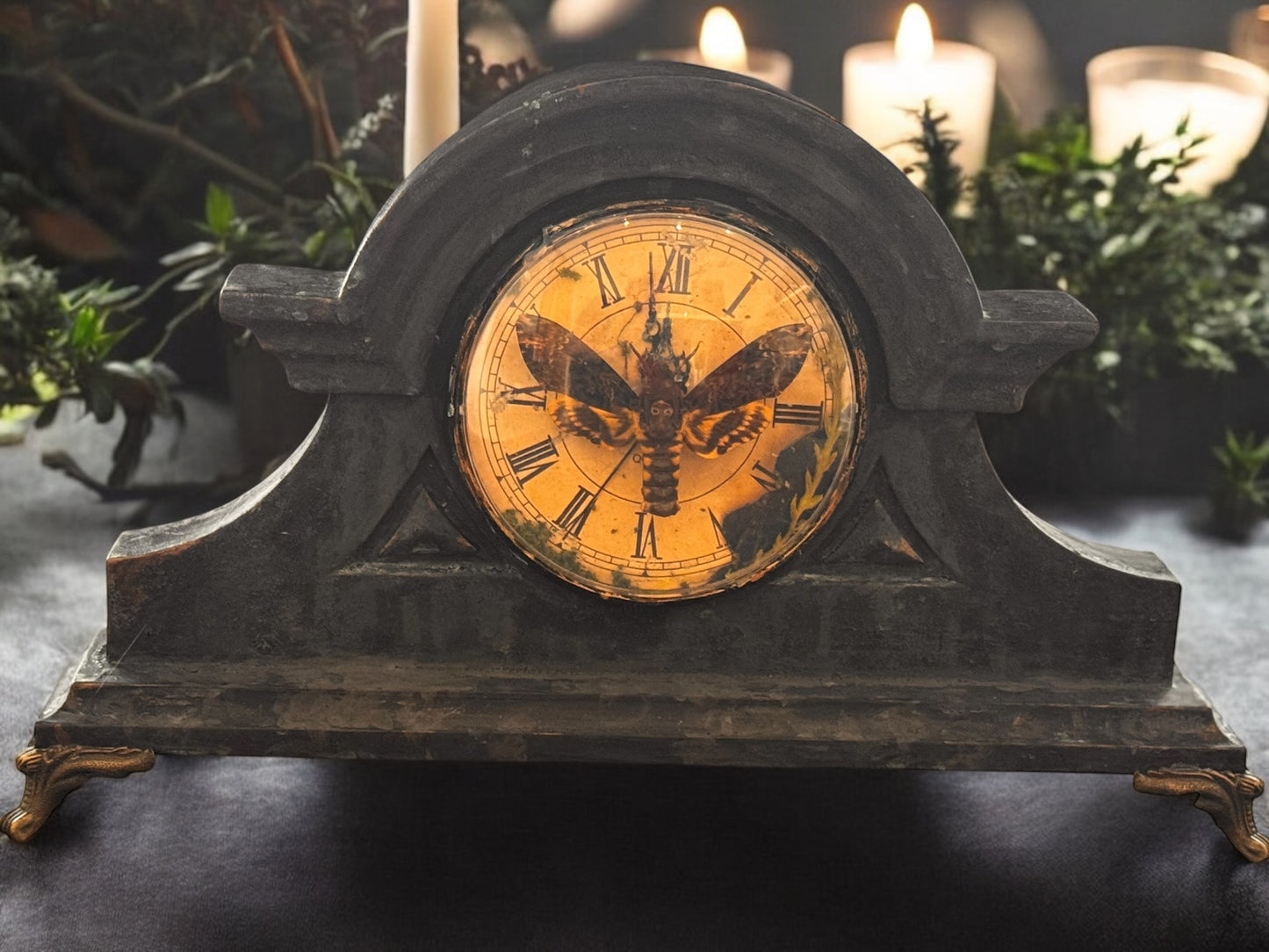 Momento Mori IX – Death’s Head Mantle Clock